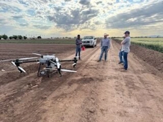 drone in agricultural field