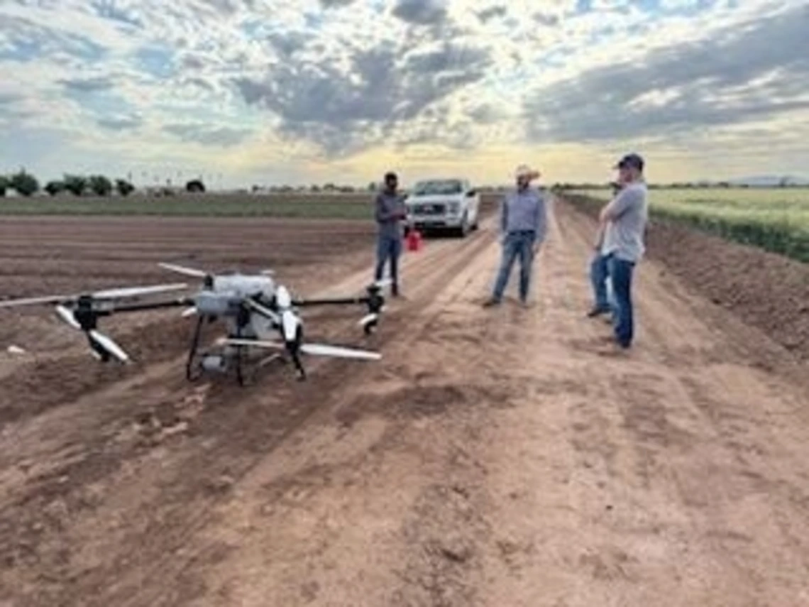 drone in agricultural field