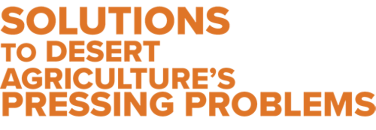 Solutions to desert agriculture's pressing problems