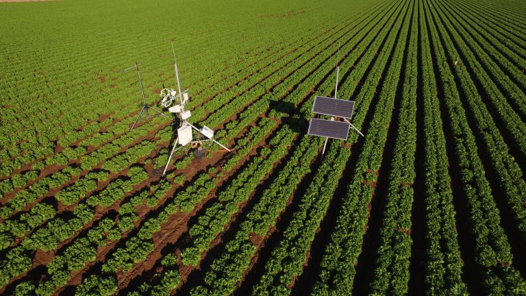 Eddy Covariance (ECV) system in a field